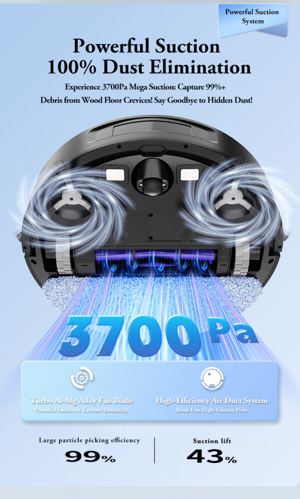 Robot Vacuum and Mop Combo, 3700Pa - Image 6